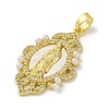 Brass Pendants with Cubic Zirconia KK-D536-17G-2