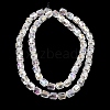 Electroplate Transparent Column Glass Beads Strands EGLA-A043-02-AB04-2