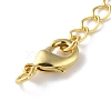 Brass Lobster Clasps & Ends with Chain KK-F880-35G-3