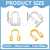 400Pcs 2 Colors Brass Wire Guardian and Protectors KK-LP0001-22-2