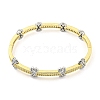 Letter X Brass Micro Pave Clear Cubic Zirconia Hinded Bangles for Women BJEW-Z062-09G-2
