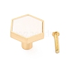 Hexagon with Marble Pattern Brass Box Handles & Knobs DIY-P054-C02-1