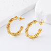 Twist 304 Stainless Steel Stud Earrings for Women OO0866-3