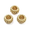 Brass Micro Pave Cubic Zirconia Europe Beads KK-Q006-47G-1