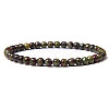 4mm Round Natural Dragon Blood Beads Bracelet for Men X-KG3069-27-1