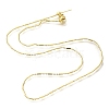 Rack Plating Brass Column & Ball Link Chain Necklaces MAK-L042-06G-1