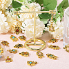 60Pcs 15 Styles Antique Golden Tone Alloy Pendants PALLOY-FH00026-5