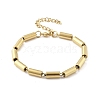 304 Stainless Steel Column Link Chain Bracelets for Women BJEW-F488-05G-2