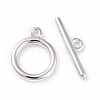 Eco-friendly Brass Toggle Clasps KK-D082-14S-1