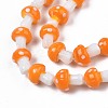 Mushroom Handmade Lampwork Beads Strands LAMP-R116-15A-3