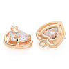 Brass Micro Pave Cubic Zirconia Charms KK-N232-303E-2