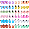 60Pcs 12 Colors Luminous Transparent Resin Pendants CRES-SZ0001-38-1