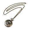 Alloy Glass Pendant Pocket Necklace WACH-S002-08AB-2