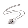 Alloy Skull with Headset Pendant Necklace with 201 Stainless Steel Box Chains NJEW-E016-04AS-2