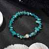 Synthetic Turquoise Chips Stretch Bracelets for Women BJEW-JB11343-12-1