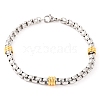 304 Stainless Steel Box Chain Bracelets for Women BJEW-G711-05GP-1