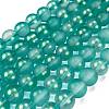 Frosted Transparent Glass Bead Strands X1-GLAA-P065-8mm-08-2