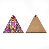 Printed Basswood Pendants WOOD-S045-013C-2