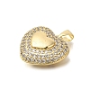 Brass Micro Pave Cubic Zirconia Pendants KK-R002-17G-2