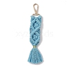 Handmade Macrame Nylon Thread Pendant Decorations HJEW-P019-06G-05-1