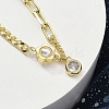 Brass Micro Pave Clear Cubic Zirconia Charm Bracelets BJEW-C083-10G-3