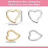 SUNNYCLUE 60Pcs 2 Colors 304 Stainless Steel Linking Ring STAS-SC0007-49-2