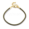 Polyester Cord Braided Bracelet Makings MAK-Z003-01G-10-1