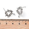 Brass Micro Pave Cubic Zirconia Studs Earring Findings KK-K364-07P-3