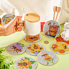 DIY Bees Theme Diamond Painting Acrylic Cup Mat Kits DIY-TAC0012-72-8