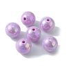 Pearlized Plastic Round Beads KY-WH0004-06B-2