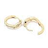 Brass Micro Pave Clear Cubic Zirconia Hoop Earrings for Women EJEW-S228-01G-2