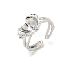 Brass Cup Peg Open Cuff Ring Settings LS-KK-G518-10P-03-1