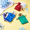 10Pcs Brocade Good Luck Fortune Drawstring Gift Blessing Bags PAAG-TADJ0001-01D-5