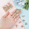 HOBBIESAY 30Pcs 3 Colors Alloy Enamel Pendants ENAM-HY0001-22-3