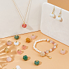 20Pcs 5 Colors Natural Green Aventurine & Topaz Jade & Rose Quartz PALLOY-FH00086-5
