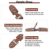 Fingerinspire 6 Sets PU Imitation Leather Sew on Toggle Buckles FIND-FG0001-84-4