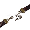 Hollow Cross PU Leather Bracelet Making MAK-I020-01E-4