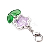 Flower Glass Pendant Decorations HJEW-JM02867-5