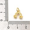 Brass Micro Pave Clear Cubic Zirconia Pendants KK-L225-040G-3