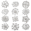 Rhinestone Brooch with Alloy Findings JEWB-WH0020-01-1
