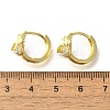 Brass Clear Cubic Zirconia Hoop Earrings EJEW-M047-05G-5