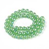 Electroplate Imitation Jade Glass Beads Strands GLAA-T032-J8mm-AB05-2