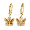 Brass Micro Pave Cubic Zirconia Hoop Earrings for Women EJEW-B067-01G-04-1