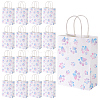 Rectangle with Paw Print Pattern Paper Storage Bags with Handle ABAG-WH0046-39B-7