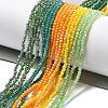 Electroplate Glass Beads Strands EGLA-XCP0001-14-2