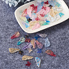 Transparent Spray Painted Glass Charms GLAA-TA0001-05-22