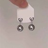 Chic Round Alloy Stud Earrings for Women LK4889-1-1