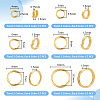   180Pcs 12 Styles Brass Split Rings FIND-PH0020-26-2