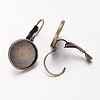 Brass Leverback Earring Findings KK-TA0002-14mm-01AB-NR-2