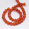 Natural Agate Round Beads Strand G-L087-8mm-04-3